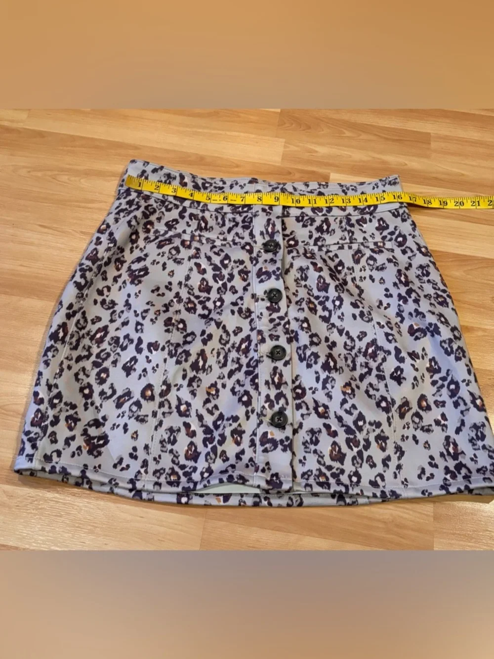 Maurices Tan Leopard‎ Button-Front Mini Skirt